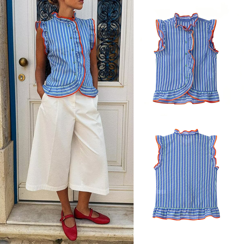 Camisa sin mangas para mujer c - Shirt Camp Collar reseña y precio