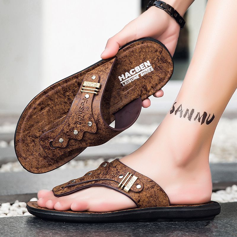 Sandalias de Playa para Hombre - Flip Flop Leather Men reseña y precio